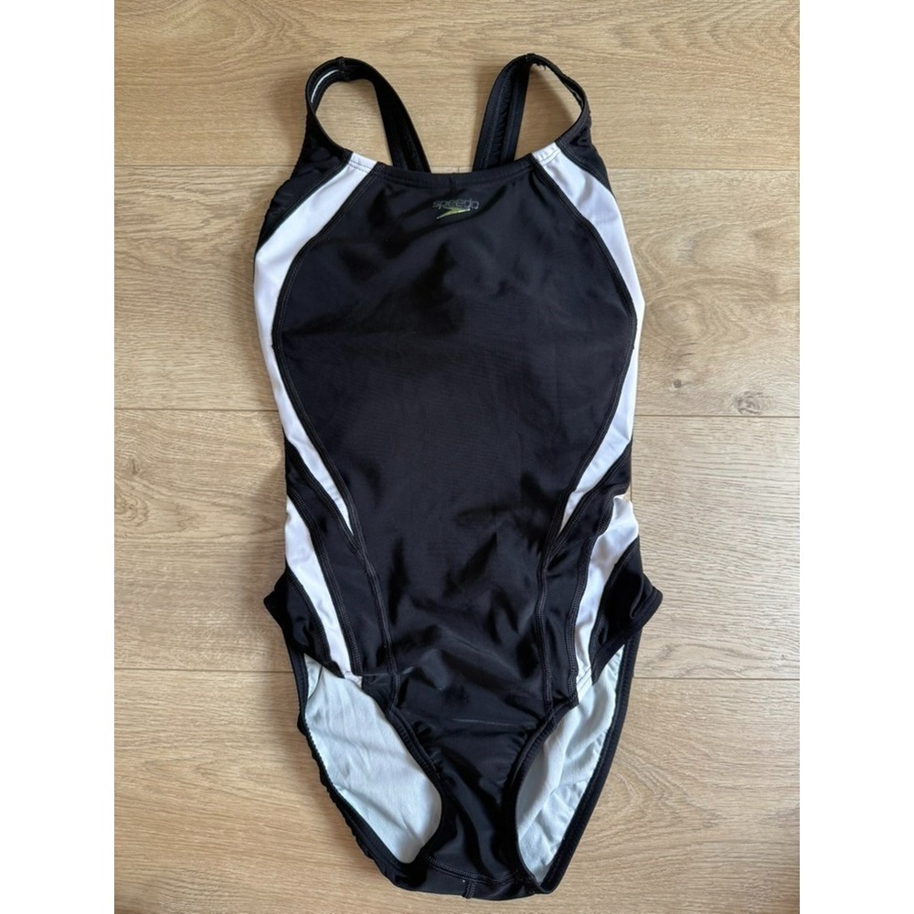 EUC Speedo Women's Quantum Fusion Splice One Piece Swimsuit Black size 6